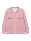 Barrie Striped Jacket In 125 Red