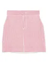 Barrie Striped Mini Skirt In Red