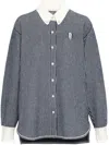 Barrie Gestreiftes Hemd In Schwarz