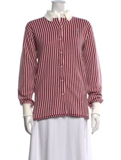 Pre-owned Barrie Striped Sweater In Pink