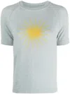 Barrie Sun-motif Cashmere Top In Blue