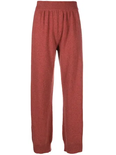 Barrie Straight-leg Knitted Trousers In Pink