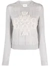 Barrie Tartan-check Cashmere Jumper In Grey