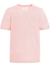 Barrie Textured Knit Short Sleeve Top In Rosa
