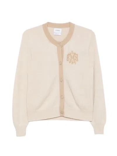Barrie Thistle League Logo-patch Cardigan In White