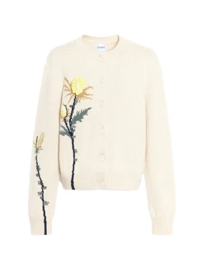 Barrie Thistle-motif Cashmere Cardigan In Multi