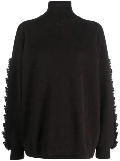 Barrie Timeless High-neck Cashmere Jumper In Brown