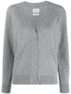 Barrie V-neck Cashmere Cardigan In Grey