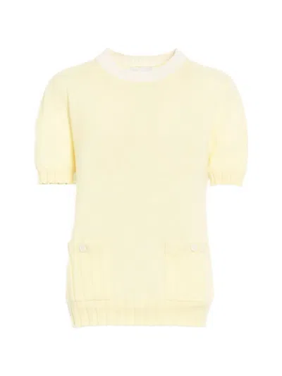 Barrie With Ribbed Detailing Top In Yellow