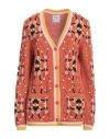 Barrie Woman Cardigan Orange Size M Cashmere In Orange