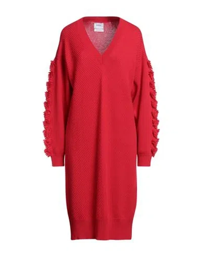 Barrie Woman Mini Dress Red Size M Cashmere