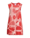 Barrie Woman Mini Dress Tomato Red Size M Cashmere