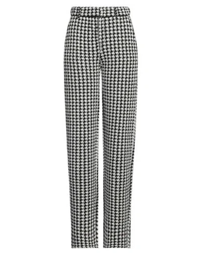 Barrie Woman Pants Black Size M Cashmere, Virgin Wool, Silk