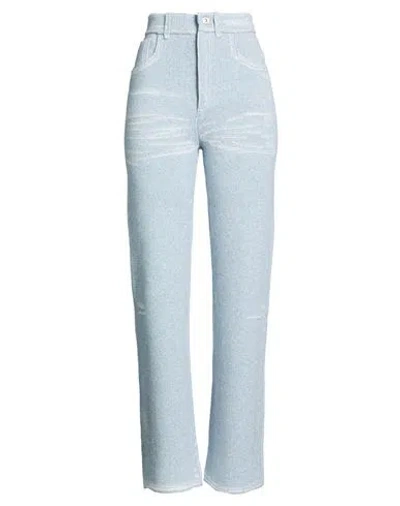 Barrie Woman Pants Light Blue Size S Cashmere, Cotton