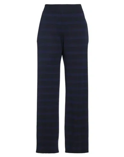 Barrie Woman Pants Navy Size L Cashmere