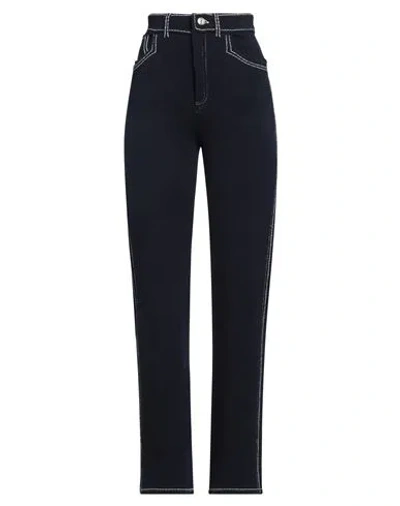Barrie Woman Pants Navy Size M Cashmere, Cotton