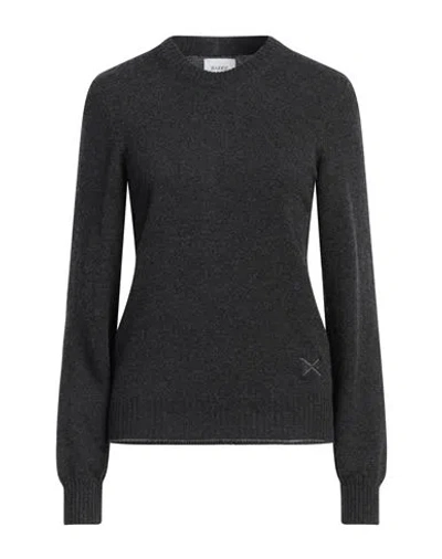 Barrie Woman Sweater Charcoal Size L Cashmere In Grey