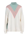 Barrie Woman Turtleneck Cream Size L Cashmere In White