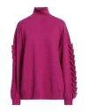 Barrie Woman Turtleneck Mauve Size M Cashmere In Purple