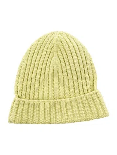 Pre-owned Barrie Women's Cashmere Knit Beanie In Green