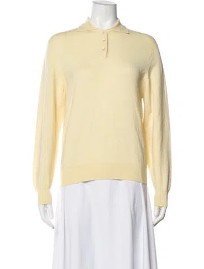 Pre-owned Barrie Wool Sweater In Yellow