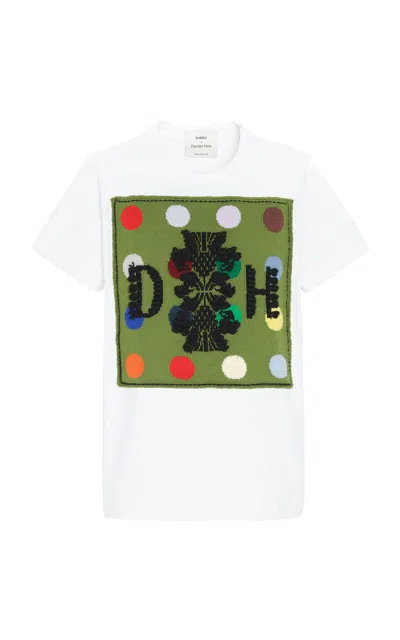 Barrie X Damien Hirst Patches Cotton-cashmere Shirt In Green