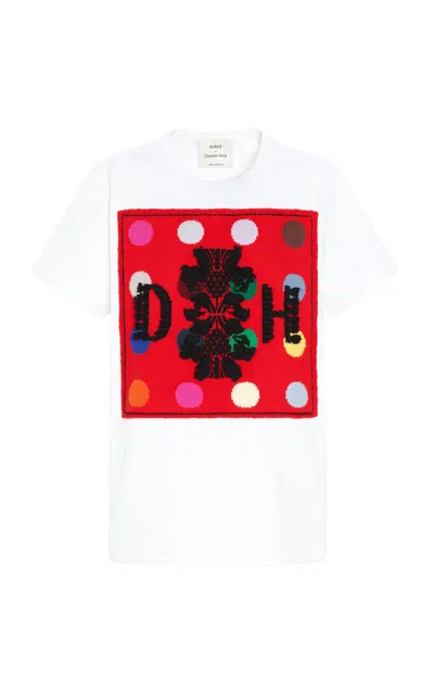 Barrie X Damien Hirst Patches Cotton-cashmere Shirt In Red