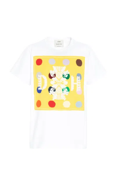 Barrie X Damien Hirst Patches Cotton-cashmere Shirt In Multi