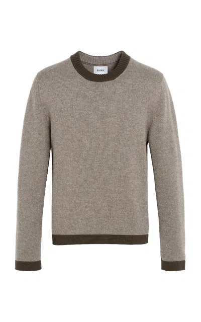 Barrie X Mackintosh Cashmere Contrast Crewneck In Brown
