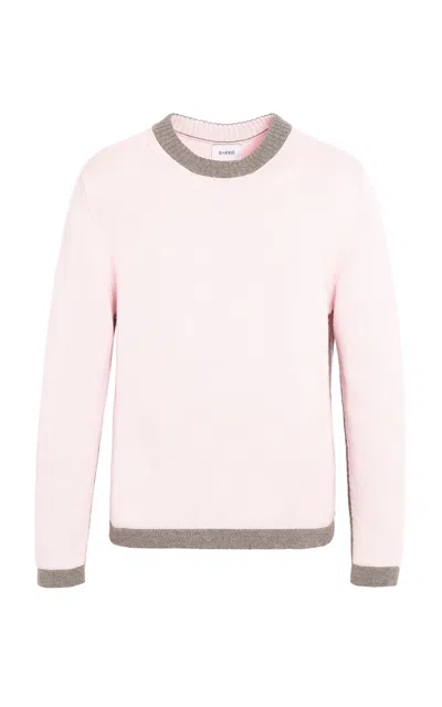 Barrie X Mackintosh Cashmere Contrast Crewneck In Pink