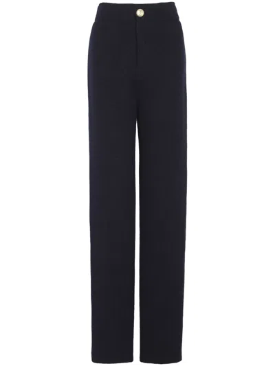 Barrie X Sofia Coppola Slim-cut Knitted Trousers In 黑色