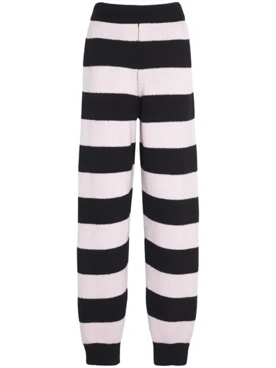 Barrie X Sofia Coppola Striped Bouclé Track Pants In 黑色