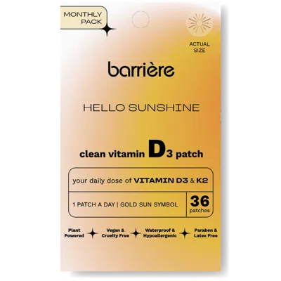 Barrière Hello Sunshine Vitamin D3 Patch 36 Pack - Gold Sun