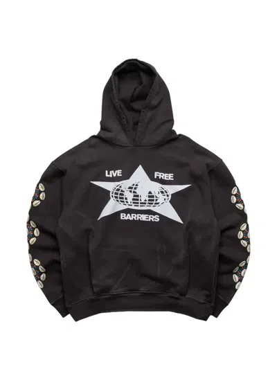 Barriers Cowrie Shell Hoodie In Black