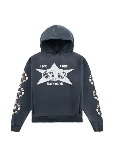 Barriers Cowrie Shell Hoodie In Gray