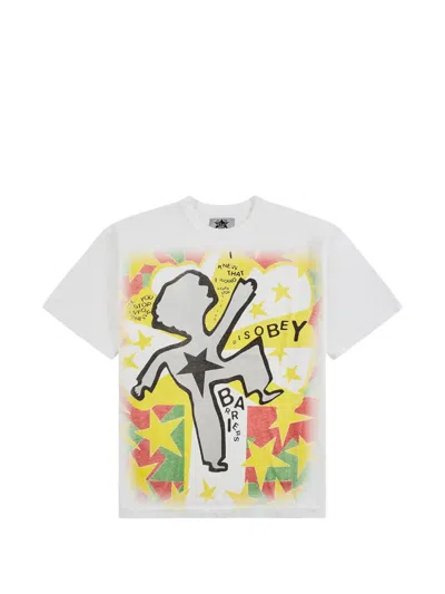 Barriers Disobey Graphic T-shirt In White