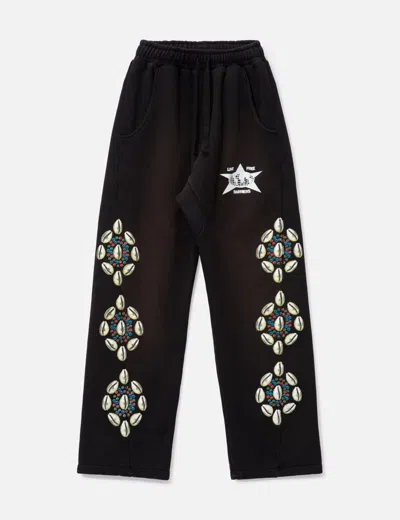 Barriers Worldwide Cowrie Shell Pants In Black