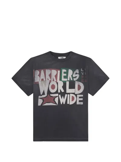 Barriers Worldwide Graphic-print T-shirt In Black