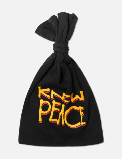 Barriers Worldwide Know Justice Know Peace Aged Tie Skully In Black