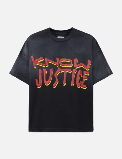 Barriers Worldwide Know Justice Know Peace T-shirt In Black