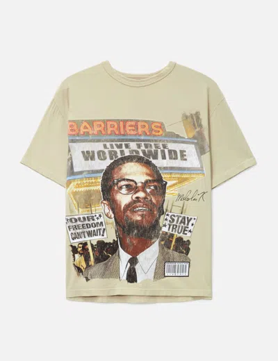 Barriers Worldwide Malcolm X Apollo T-shirt In Sand