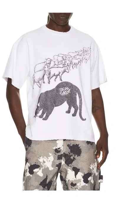 Barriers Worldwide Social Threat Tee In White