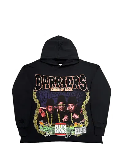 Barriers X Run Dmc Logo-print Hoodie In Black