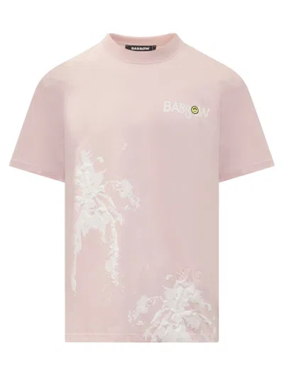 Barrow 3d Palm T-shirt In Pink