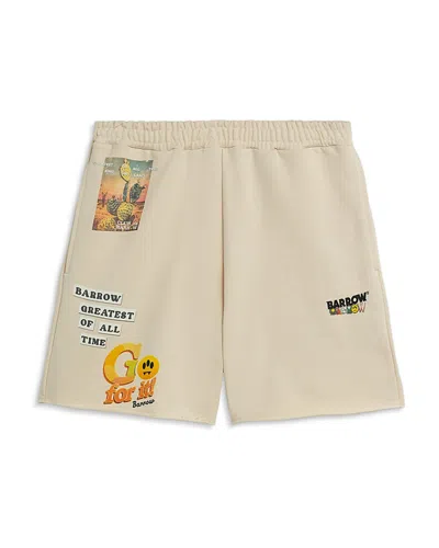 Barrow 5.7 Patch Logo Sweat Shorts In Pink