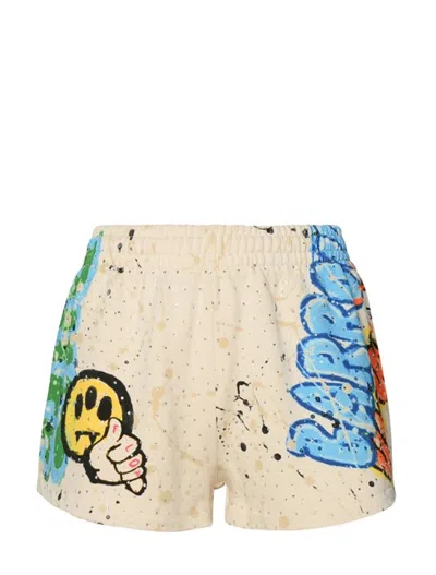 Barrow Shorts Logo Stampe In Turtledove