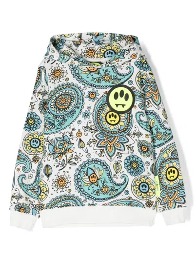 Barrow Kids' All-over Graphic Print Hoodie In Green