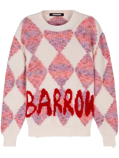 Barrow Argyle-pattern Jumper In Bw009 Turtledove