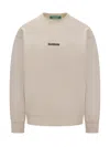 Barrow Beige Sweatshirt With Logo In White