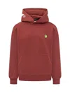 Barrow Logo Hooded Sweatshirt In Red